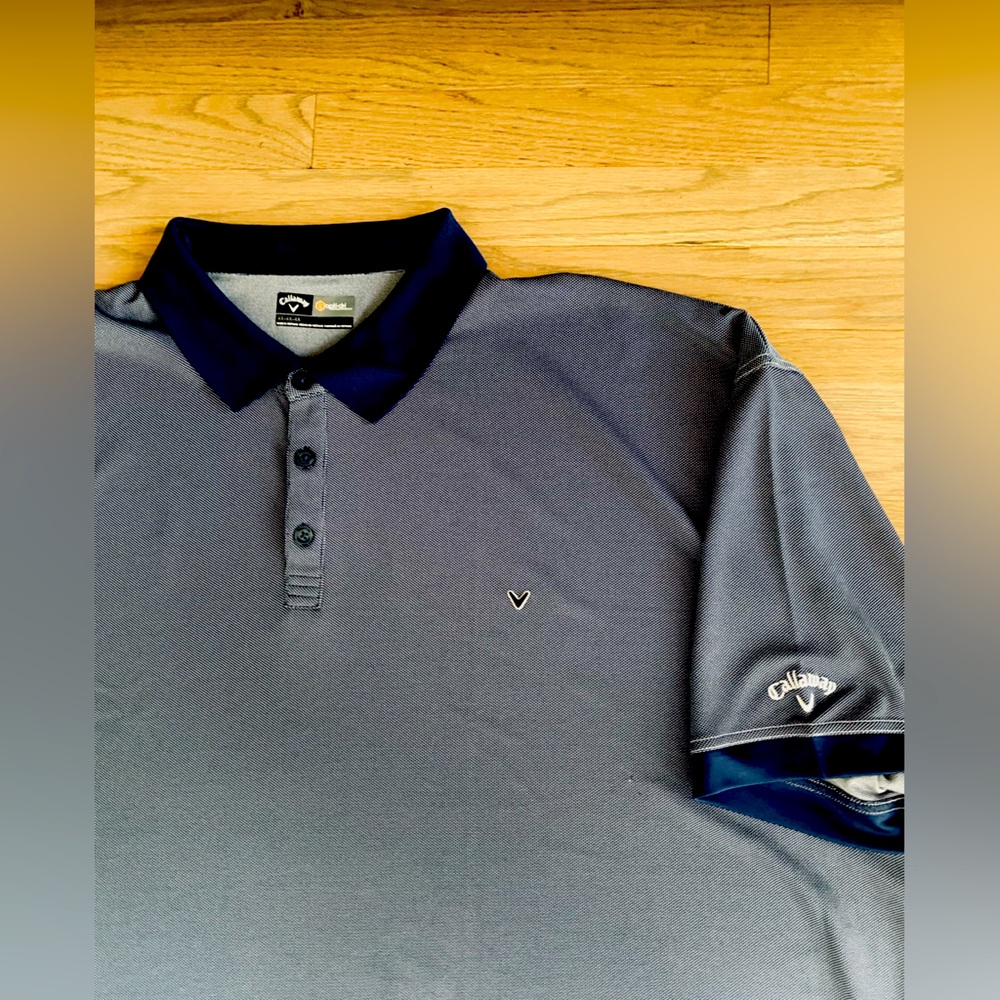 Callaway Opti-dri Blue textured Polo Shirt Classic Design Size 4X